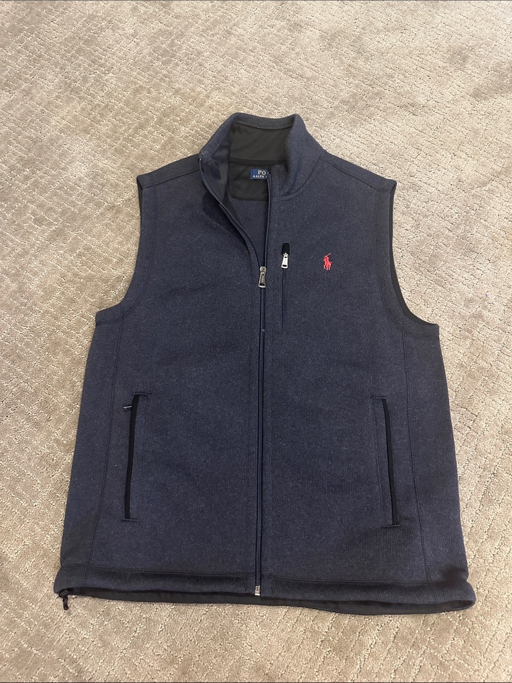 Polo by Ralph Lauren Navy Vest with Red Pony Logo Mens M